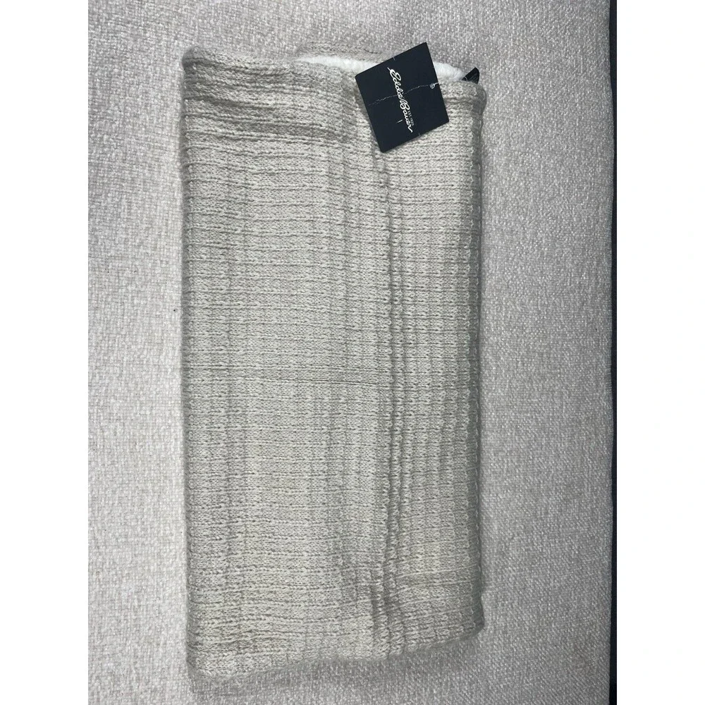 EDDIE BAUER Womens Scarf Sherpa Heather Cream White One Size Snood Infinity Neck